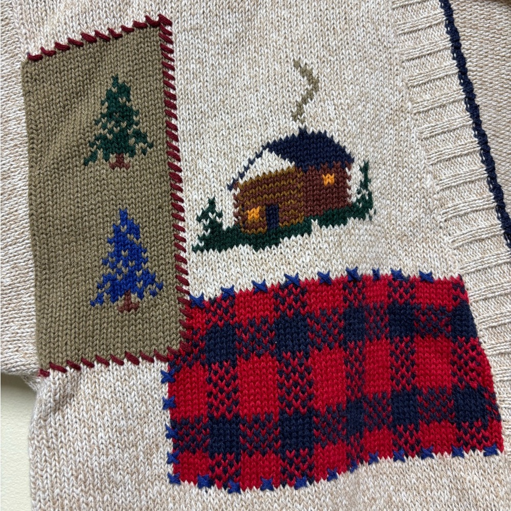 Vintage Woolrich Cottagecore Country Cabin Pinecone Cardigan Sweater Medium - Picture 3 of 10